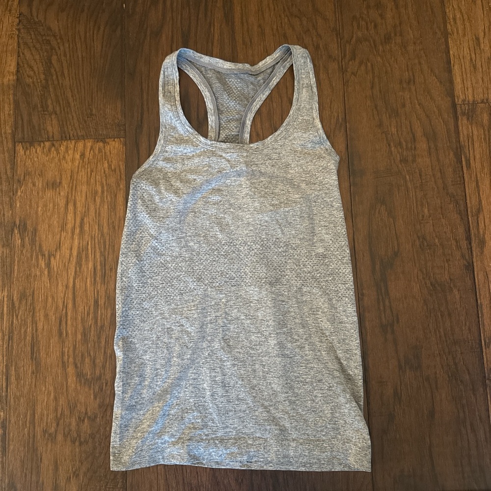 lululemon athletica Light Gray Racerback Tank Top